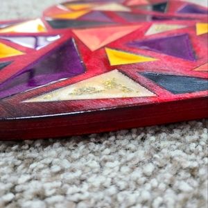 Wooden Mosaic Heart - Drama Queen